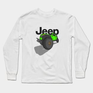 Jeep Design - Green Long Sleeve T-Shirt